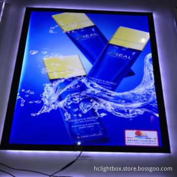 Black Frame LED Magnetic Light Box Light Box Pictures Edge Lit Acrylic Sign